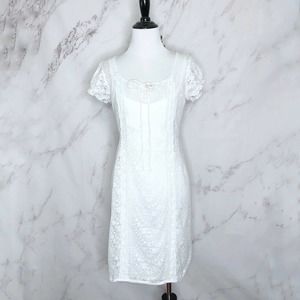 Nanette Lepore White Lace Crochet Short Dress